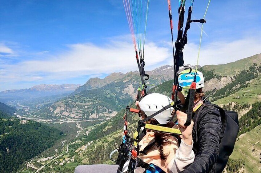 Tandem Flight Paragliding Orcières Merlette Ecrins National Park