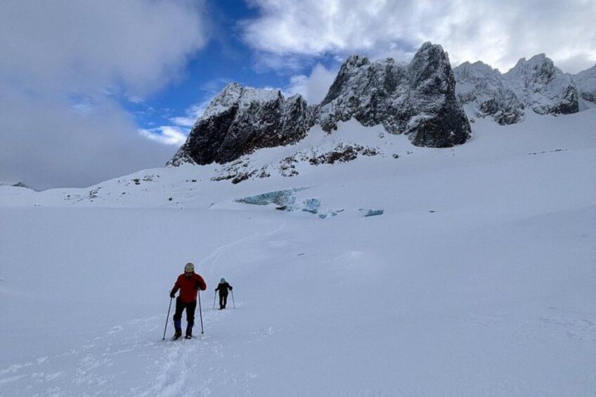 Hiking next to the glacier 1