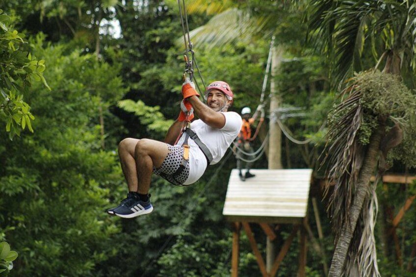 Ziplining at the Harrison's Cave Eco-Adventure Park 2