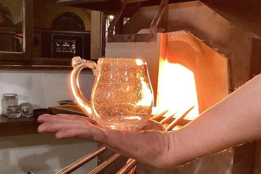 Glass blowing in Prague 3