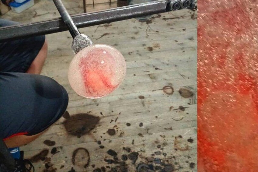 Glass blowing in Prague 2