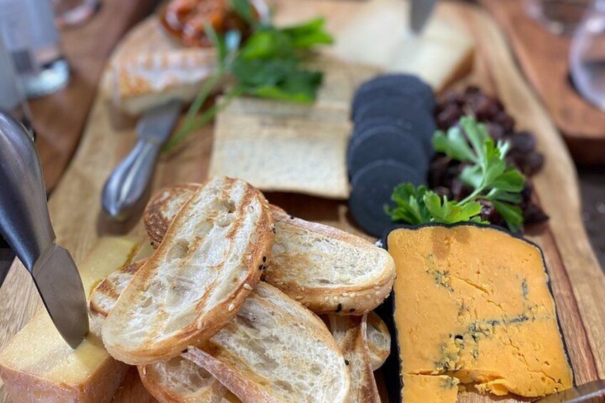 Delicious local cheese board. 2