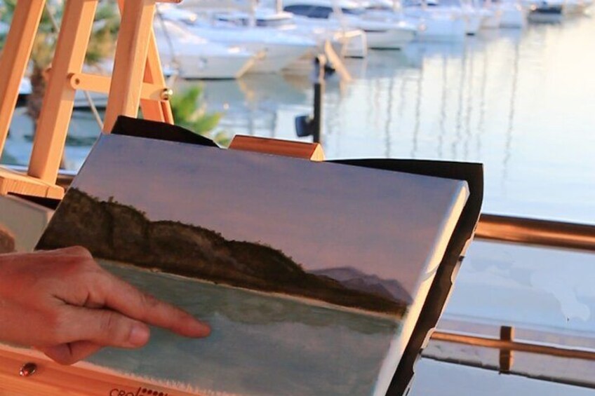Private Experience Painting and Gastronomy in Denia Sea Sunset 2