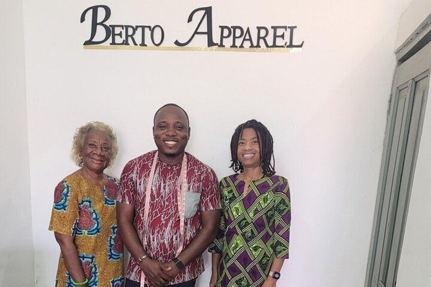 African custom clothing making experience with fabric tour 3