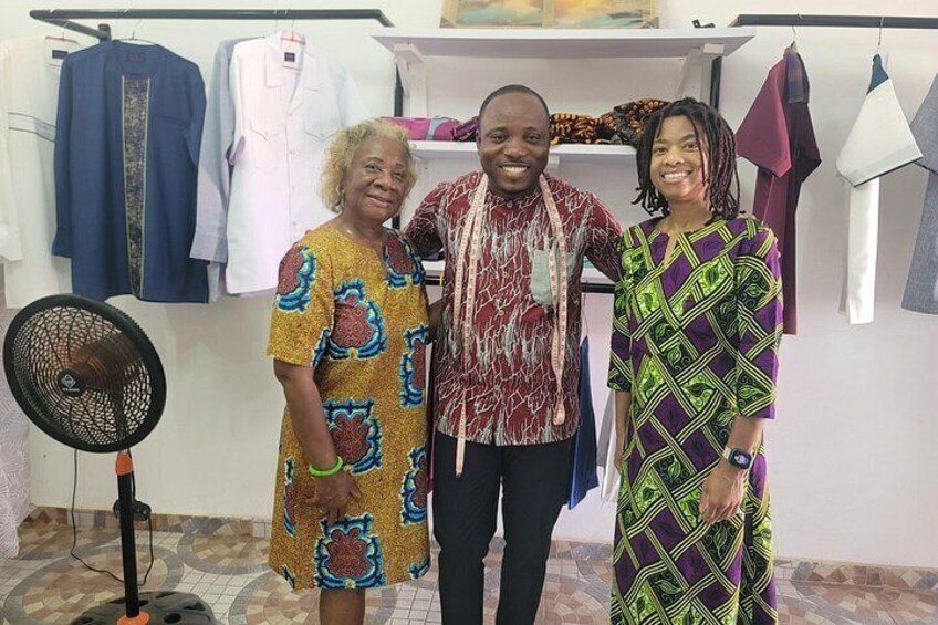 African custom clothing making experience with fabric tour 2