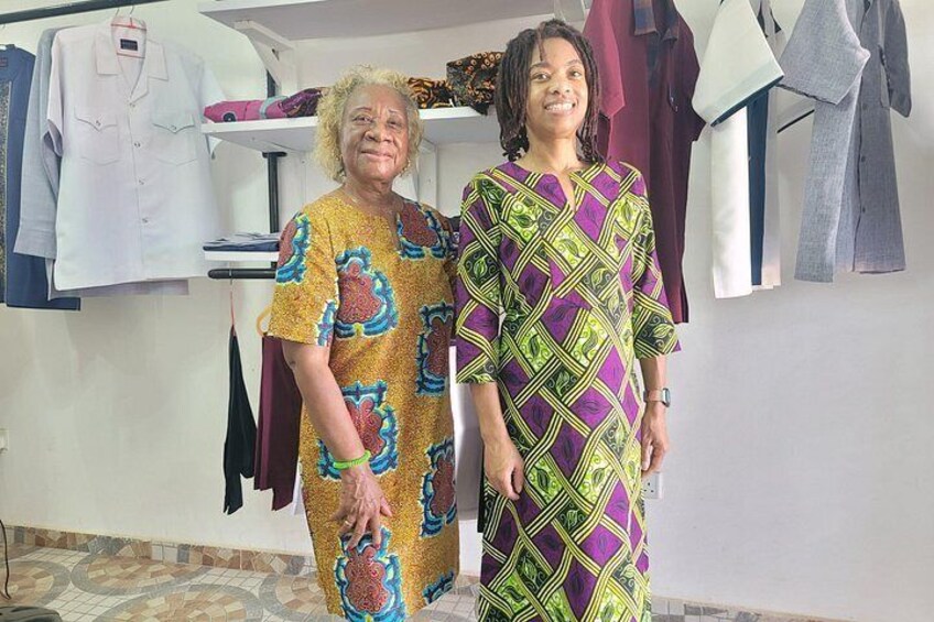 African custom clothing making experience with fabric tour 4