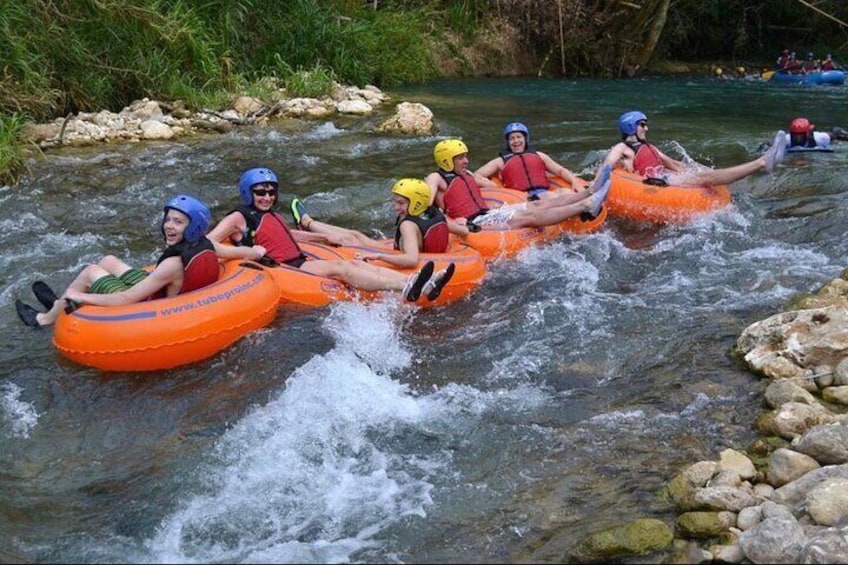 People rafting on a river. 2