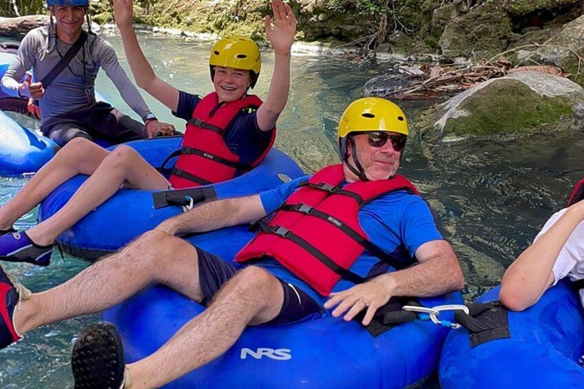 People rafting on a river. 3
