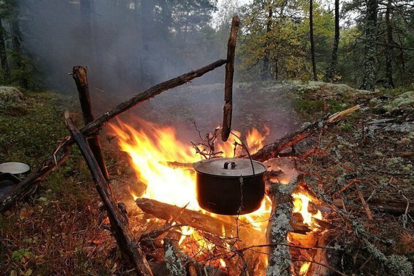 Stockholm Foraging & Outdoor Cooking: 3-Course Fire Meal 3