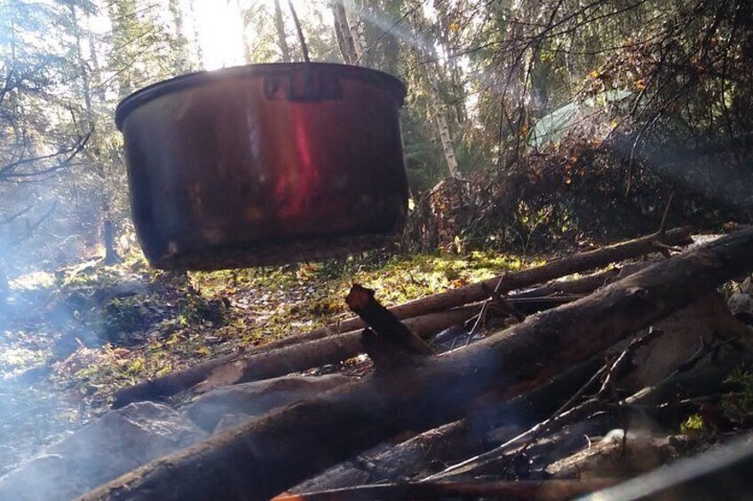 Stockholm Foraging & Outdoor Cooking: 3-Course Fire Meal 5