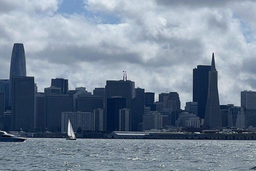 view of the San Francisco Financial District from the water 3
