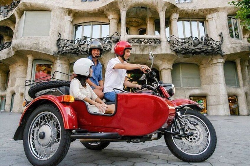 Barcelona Private Tour by Sidecar Motorcycle 5