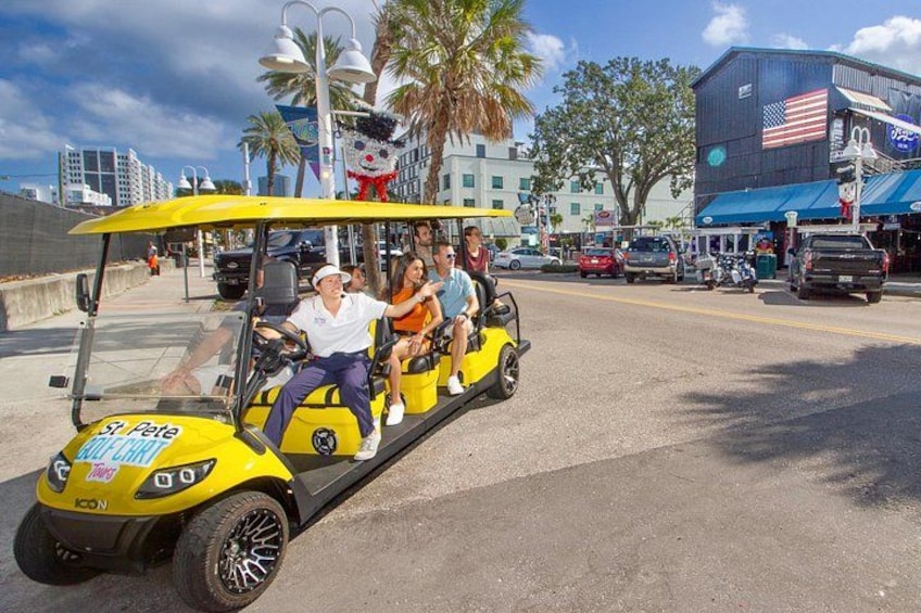 Guided St. Pete Sightseeing Tour in Deluxe Street Legal Golf Cart 3