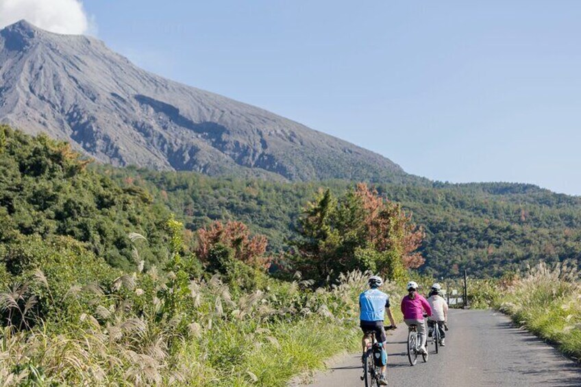 E-bike Hill Clim Tour to the No-Entry Zone of Sakurajima Volcano