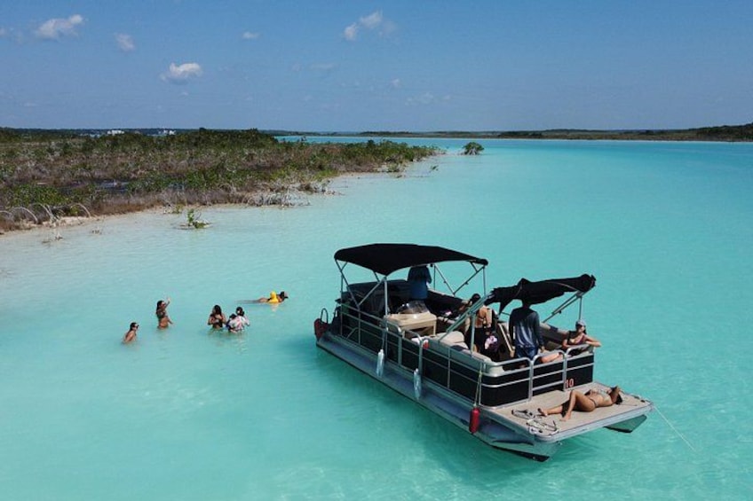 Pontoon Tour - Visit the Pirate Channel, Cenotes and Islands. 1