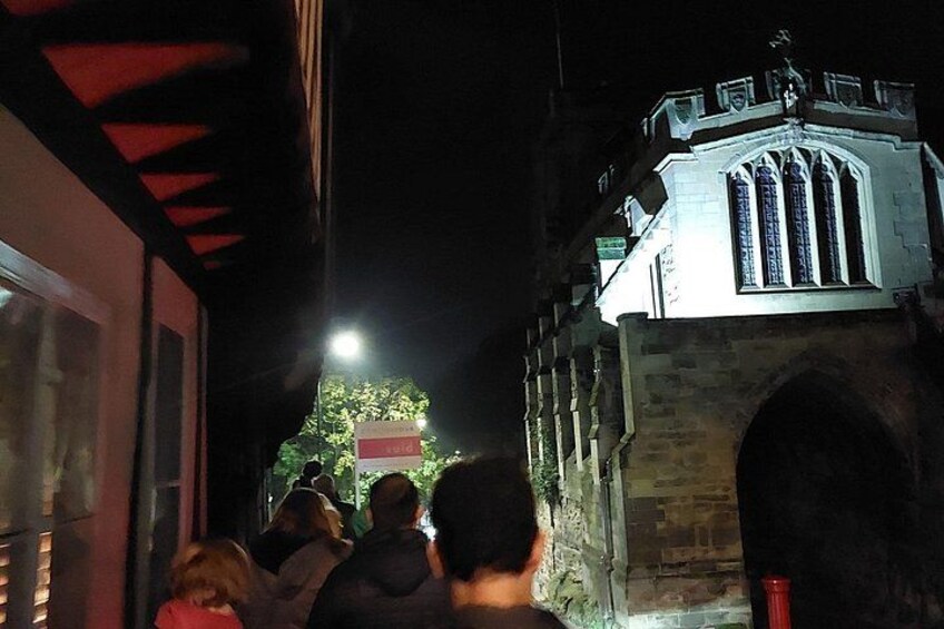 Walking past the chapel of St James, on Westgate 2