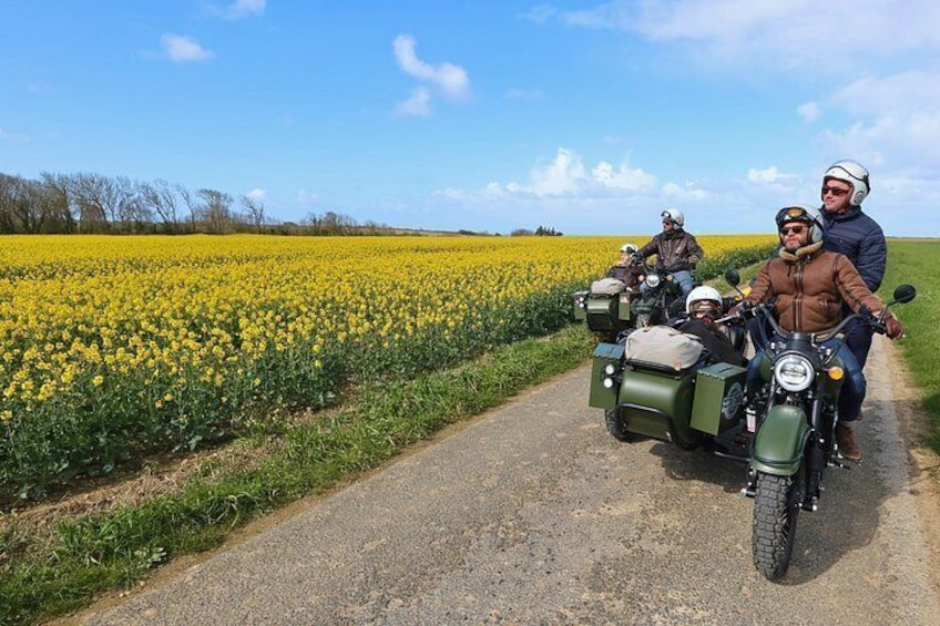 From Bayeux: 2-hour private sidecar tour in Normandy 2