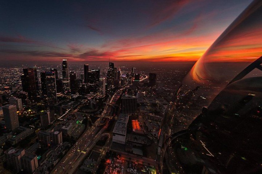 Downtown LA Lights: Your Private Sunset and Night Helicopter Tour 2