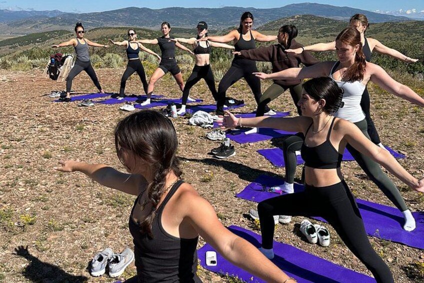 Hiking and Yoga On Top Of A Mountain in Park City Utah 3