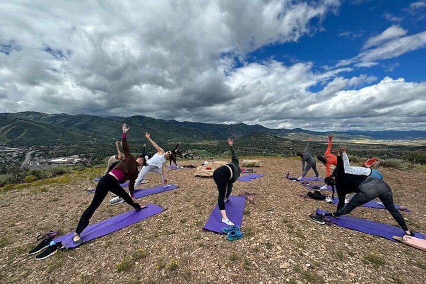 Hiking and Yoga On Top Of A Mountain in Park City Utah 5