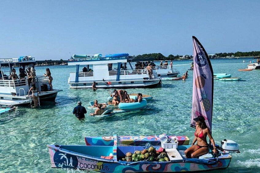 Check out the vendors at crab island 2