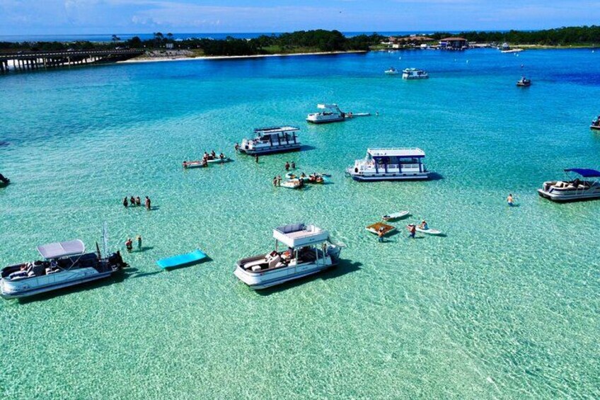 A view of Crab Island at high tide, the tide changes throughout the day and so does the water color! 1