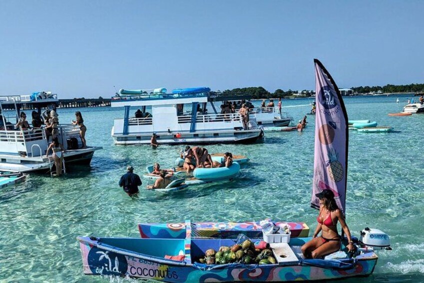 Check out the vendors at crab island 5