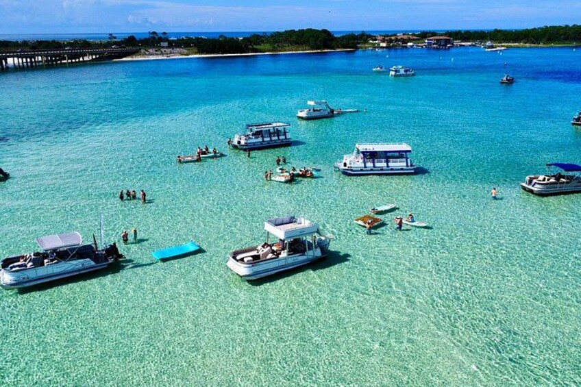 A view of Crab Island at high tide, the tide changes throughout the day and so does the water color! 1