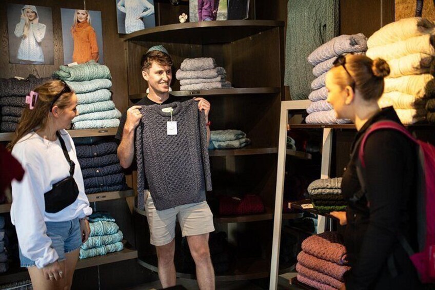 Shop for some Aran Sweaters. 3