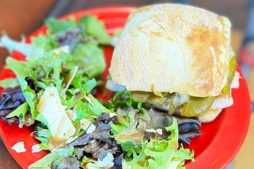 You have the option to add lunch- which includes a choice of main, side, dessert, and drink from our tour menu 4