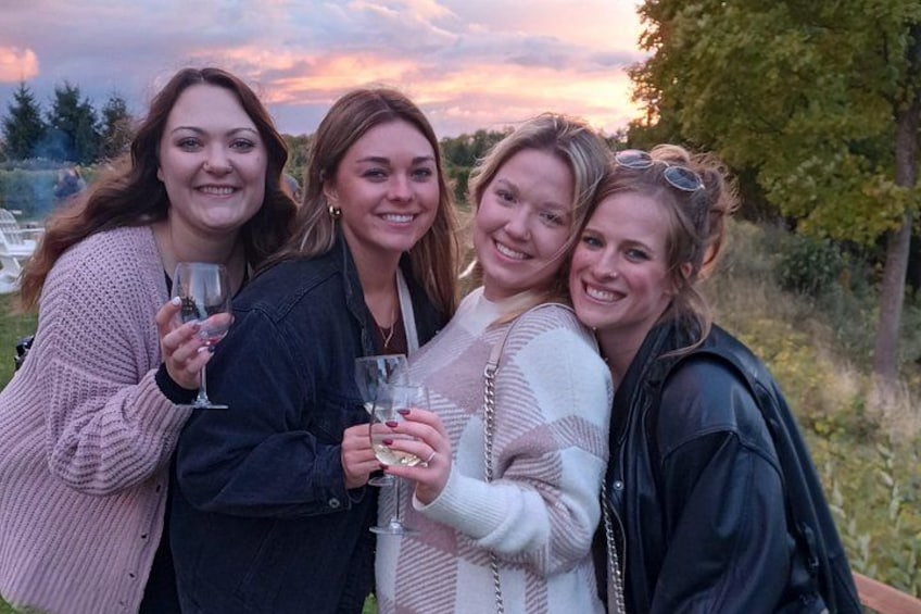 Sunset and some wine flights with the Stars at Hawthorne Vineyards here in Traverse City Michigan 3