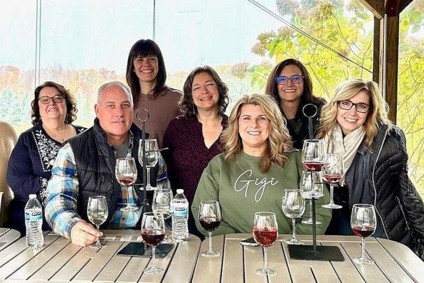 Some Movie Stars enjoying the pavilion at Bowers Harbor Vineyards 5