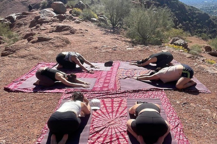 Bachelorette yoga on a mountain. Life is good. 2