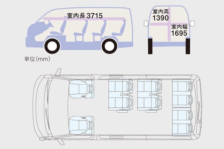 Minibus Small for 5~8 guests interior 2