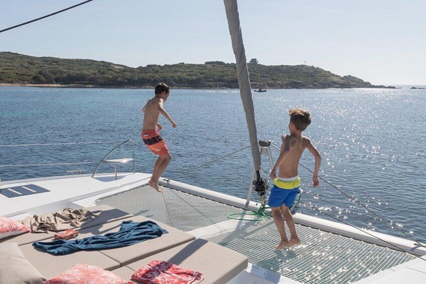Mykonos: Brand-New Catamaran Cruise with Meal, Drinks & Transport 2