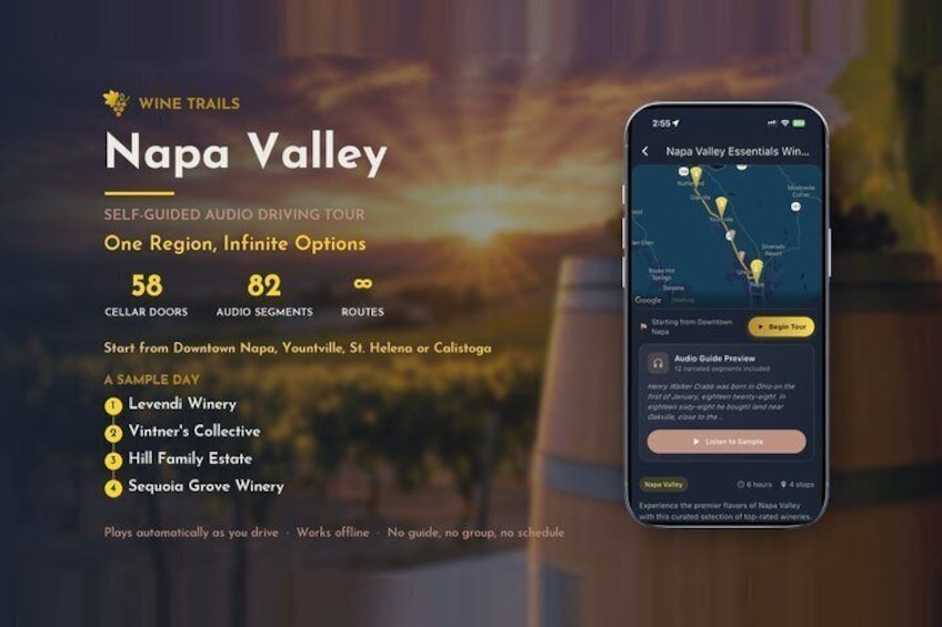 Napa Valley Self-Guided Wine Tour: GPS Audio Driving Guide 1