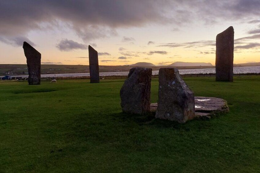 Stonehenge standing against a sunset. 2