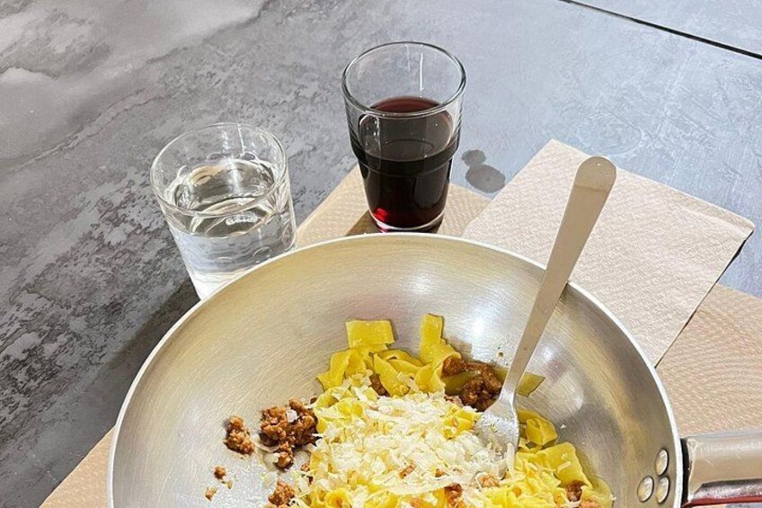 Bologna Local Pasta Cooking Class, Ragu, Spritz, Wine & Gelato 2