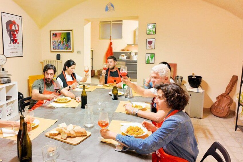 Bologna Local Pasta Cooking Class, Ragu, Spritz, Wine & Gelato 3