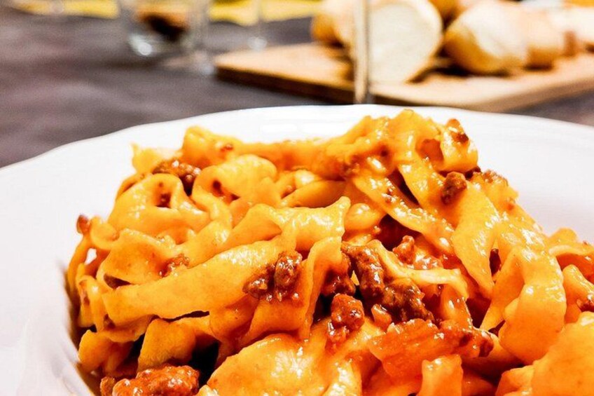 Bologna Local Pasta Cooking Class, Ragu, Spritz, Wine & Gelato 3