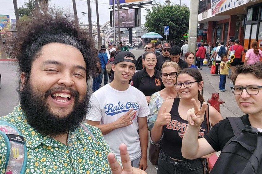 Tadeo saying good bye to some traveler friends 2