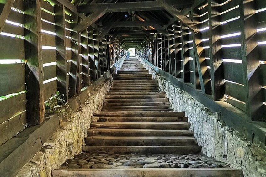 Covered staircase in Sighisoara 4