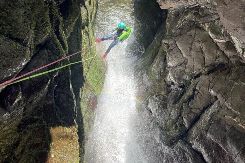 Abseil down waterfalls