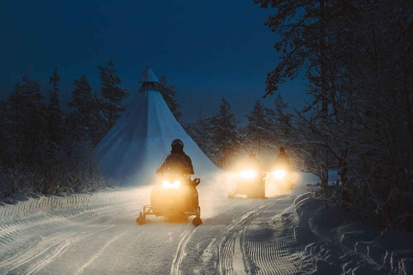 Picture 2 for Activity Rovaniemi: Night Snowmobile Tour 2