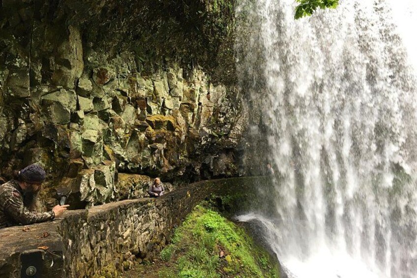 hiking underneath North falls 2