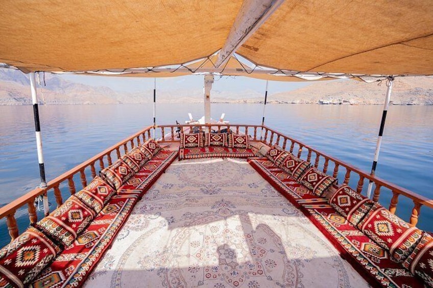 Comfortable sitting area for Dhow Cruise 3