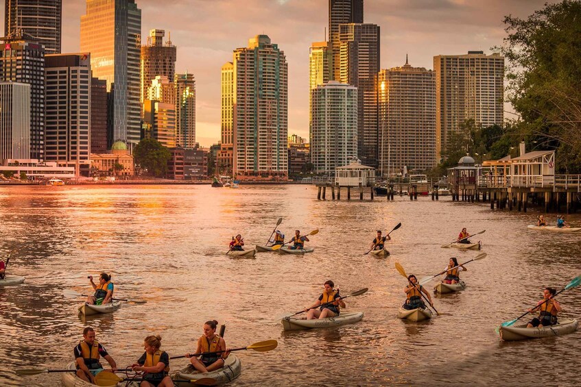 Brisbane: Illuminated River Night Kayak Tour 1