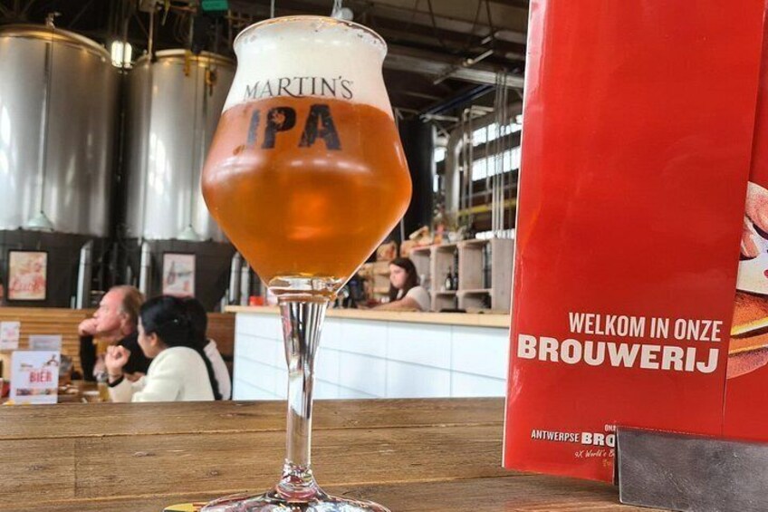 Antwerpse Brouw Compagnie, the taproom is open to all. Highly recommended! 3