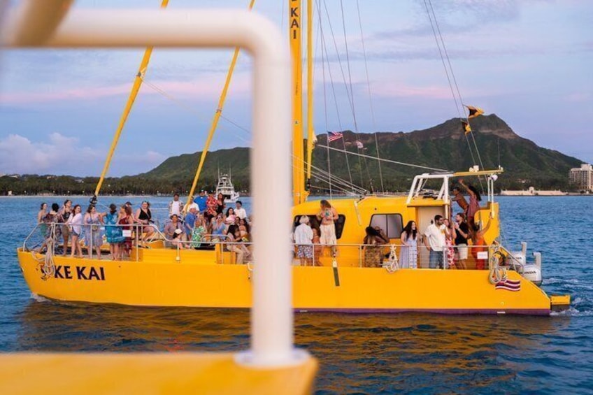 Waikiki Beach Sunset Sail on Ke Kai Catamaran 2