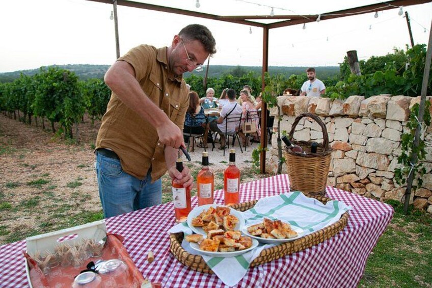 Dinner in the vineyard with wine tasting and walk 5